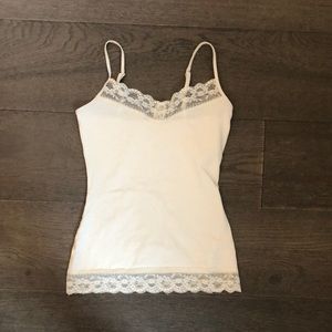 Express cream lace fitted cami